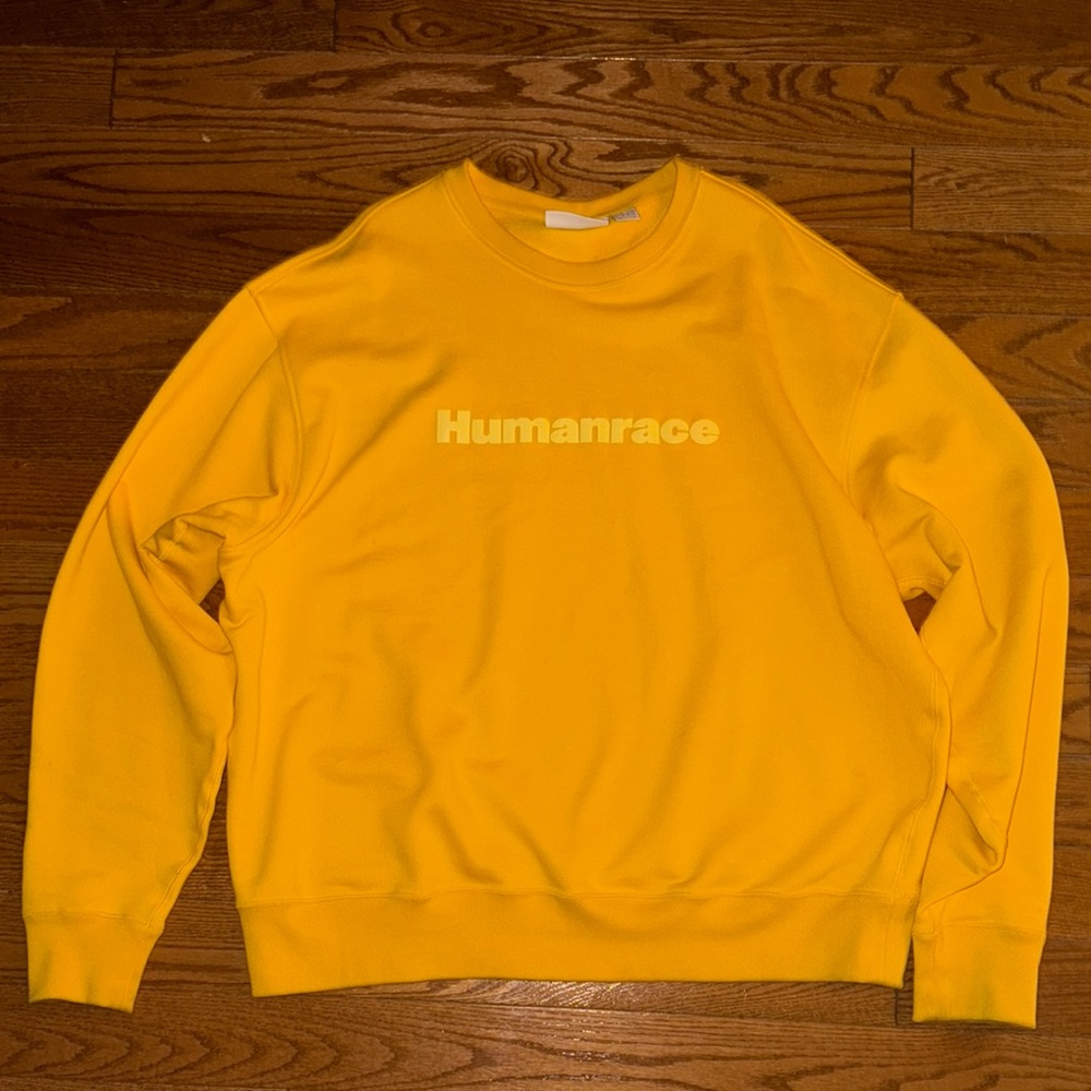 Humanrace Adidas Yellow Men's crew neck sweater
